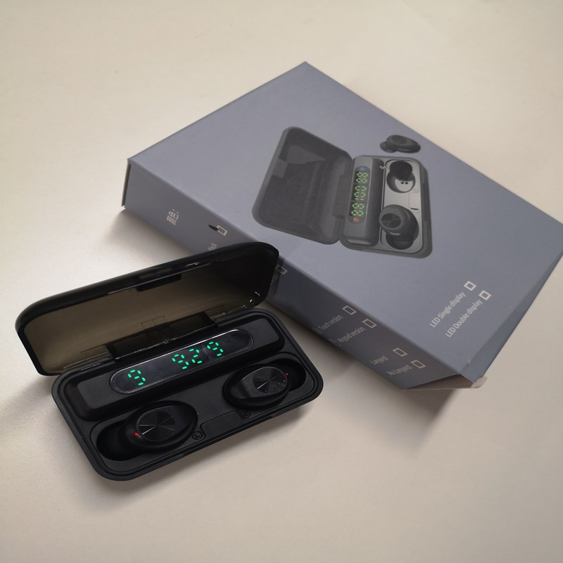 Bezprzewodowe słuchawki TWS F9 z etui ładującym Power Bank słuchawki douszne Stereo auriculares Zestaw słuchawkowy Bluetooth